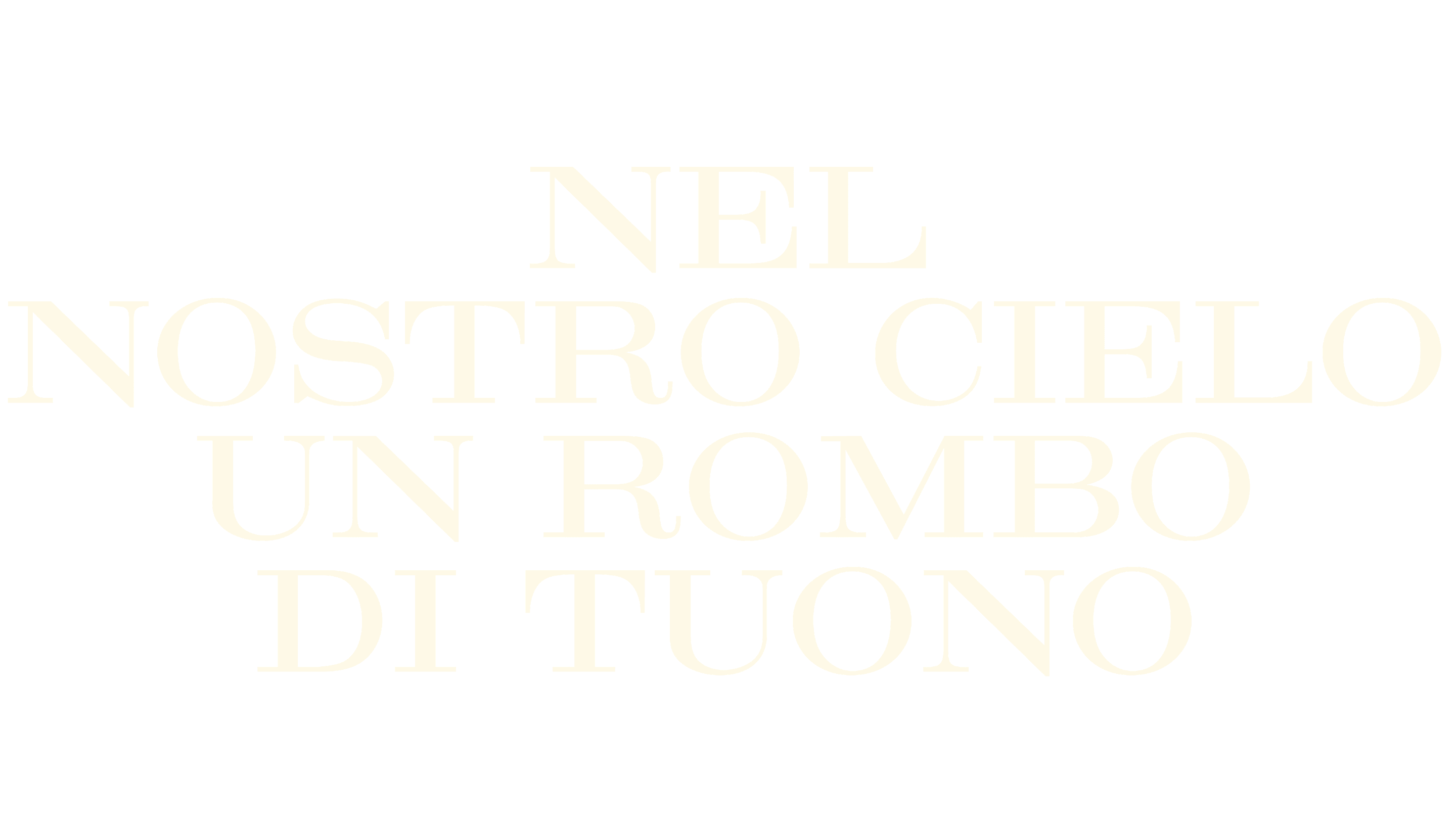 Nel nostro cielo un rombo di tuono